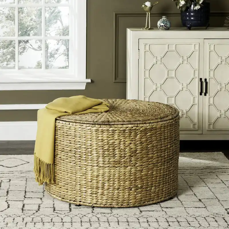 Final Sale Safavieh Jesse Wicker Storage Coffee Table - Natural