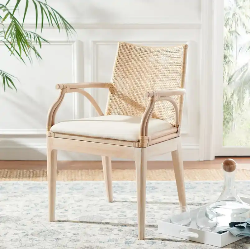 Cheap Safavieh Gianni Arm Chair - Natural White Wash