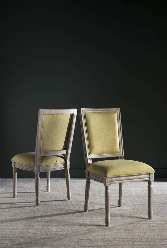 No Minimum Order Safavieh Buchanan 19''H French Brasserie Linen Rect Side Chair Set Of