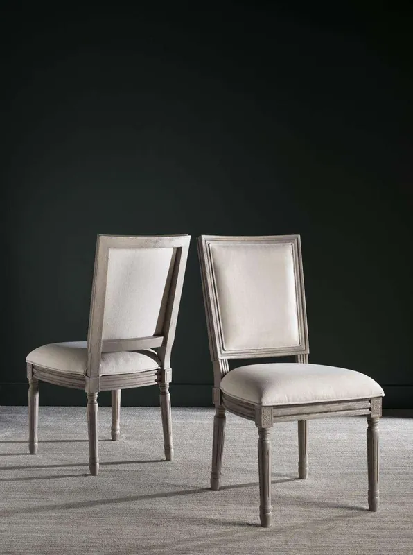 Safavieh Buchanan 19''H French Brasserie Linen Rect Side Chair Set Of Special Offer