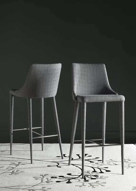 Modern Safavieh Summerset Bar Stool - Gray Linen