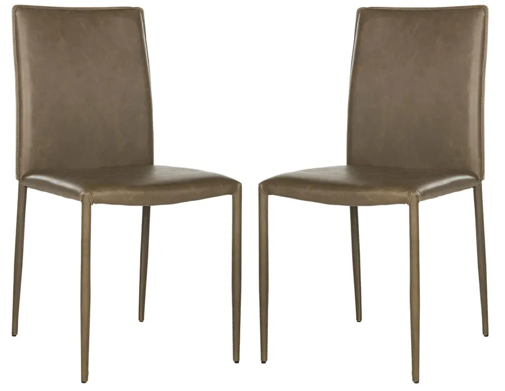 Safavieh Karna 19''H Dining Chair Set Of 2 - Antique Brown Clearance