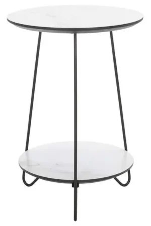 Warranty Included Safavieh Avaline Round Side Table - White