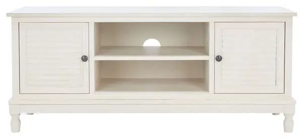 Viral Safavieh Tate 2 Door 1 Shelf Media Stand - Distressed White