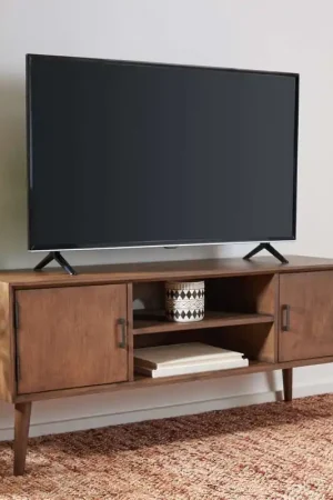 Warranty Included Safavieh Sorrel Mid Century 2 Door 1 Shelf Media Stand - Brown