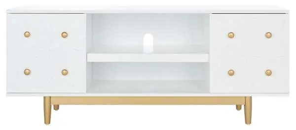Today Only Safavieh Ottoline 3 Shelf Patterned Media Stand - White