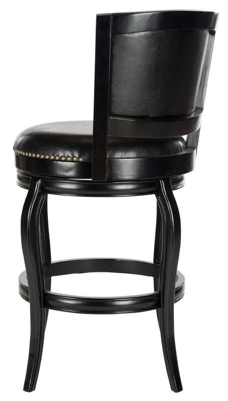 Safavieh Pasquale Swivel Bar Stool - Black Handmade