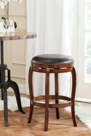 Top Pick Safavieh Nuncio Swivel Bar Stool - Walnut