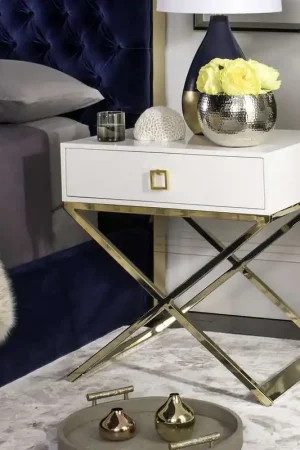 Affordable Safavieh Zarina Modern Cross Leg End Table - White
