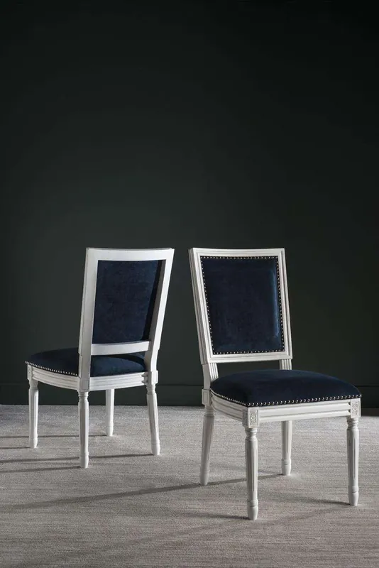 Affordable Safavieh Buchanan 19''H French Brasserie Velvet Rect Side Chair Set Of