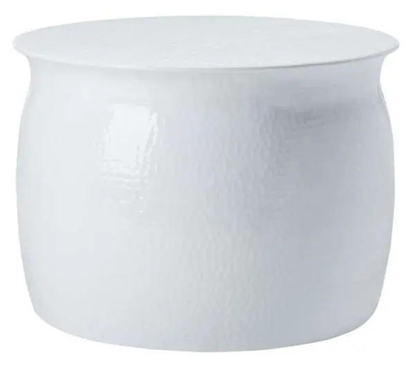 Hassle-Free Returns Safavieh Aztec Hammered Metal Table Stool - White