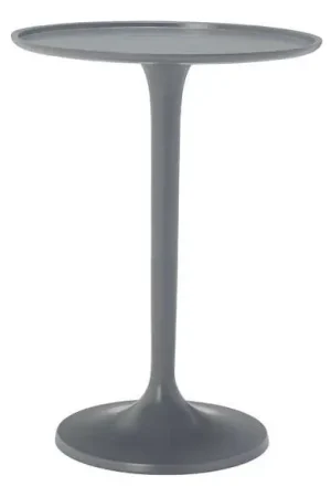 Top Pick Safavieh Platina Round Top Sleek Table - Dark Gray