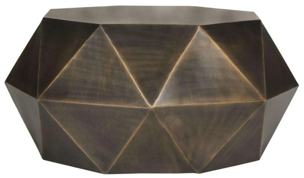Professional Grade Safavieh Astrid Faceted Coffee Table - Copper