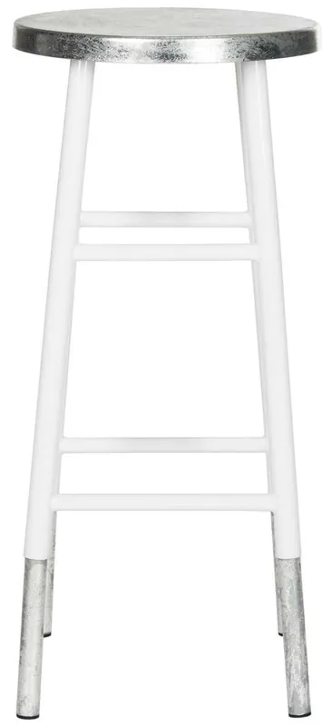 Affordable Safavieh Kenzie 30''H Silver Dipped Bar Stool - White