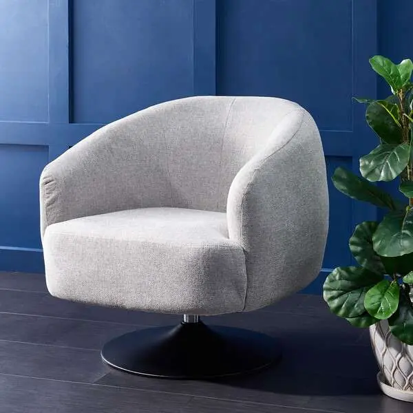 Safavieh Ezro Upholstered Accent Chair - Light Gray Hot Deal