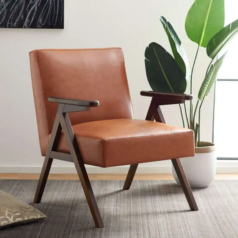 Safavieh Emyr Arm Chair - Cognac Best Seller