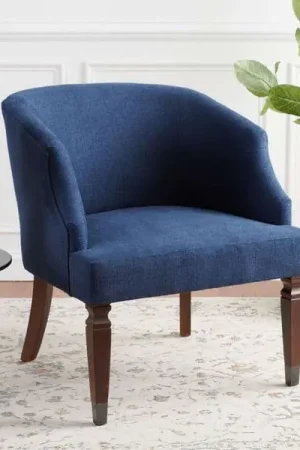 Warranty Included Safavieh Ibuki Accent Chair - Navy