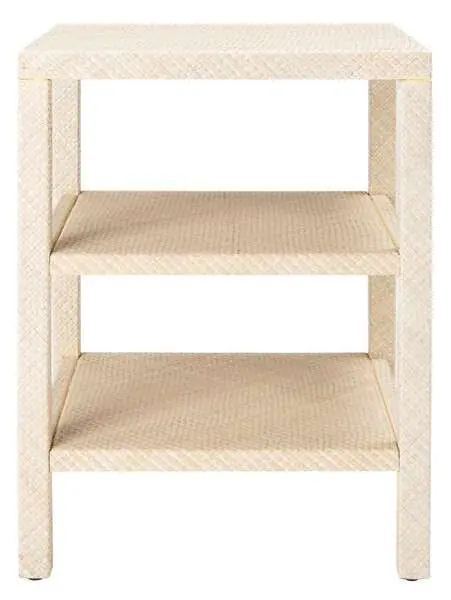 Safavieh Apis Raffia 2 Shelf Accent Table - Light Natural Special Discount