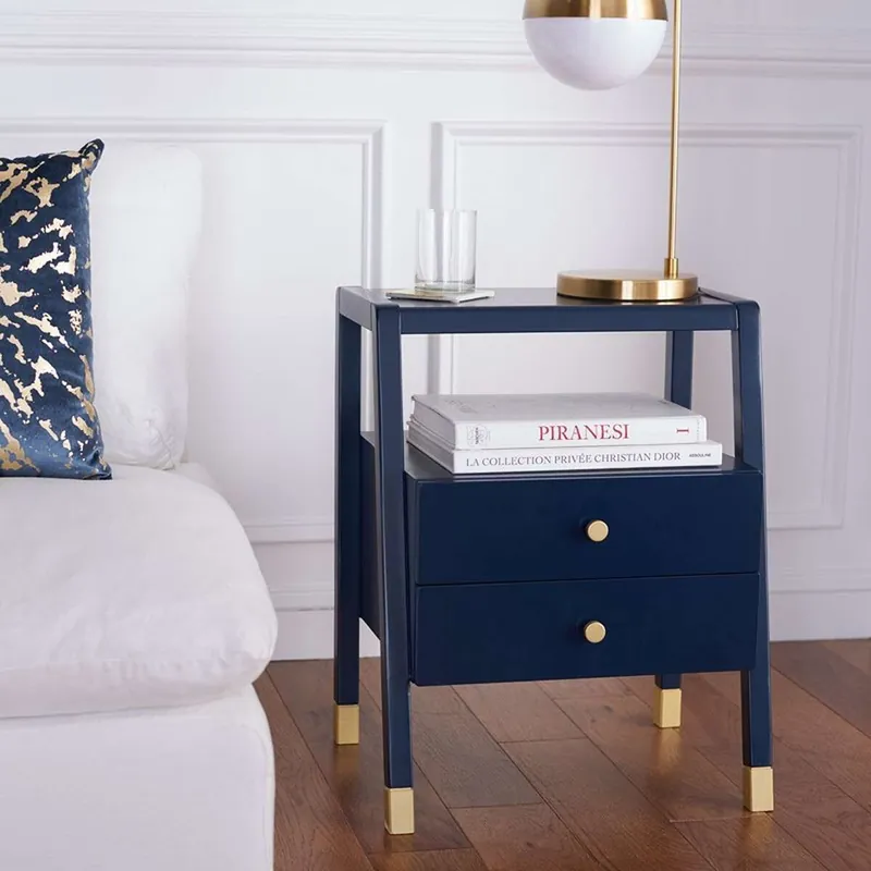Genuine Safavieh Cove 2 Drawer 1 Shelf Accent Table - Navy