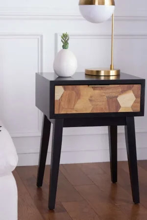 Top Pick Safavieh Nilo 1 Drawer Accent Table - Black