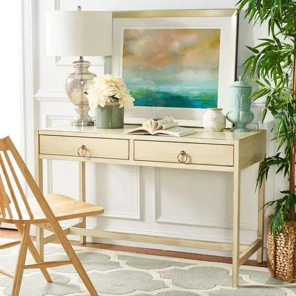 One Day Deal Safavieh Esther 2 Drawer Desk - Antique White