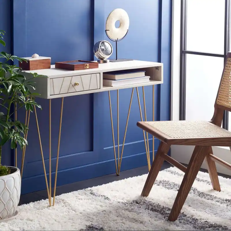Safavieh Marigold Desk - White Wash Express Delivery