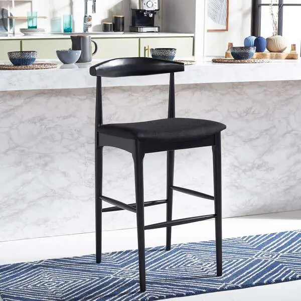 Viral Safavieh Lionel Retro Bar Stool - Black