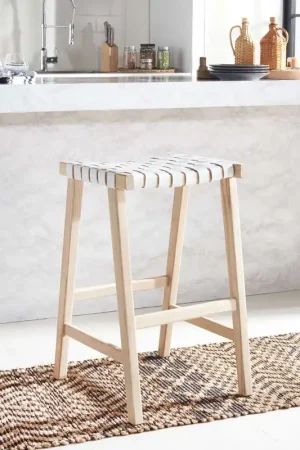 Affordable Safavieh Abreu Rectangle Barstool - White