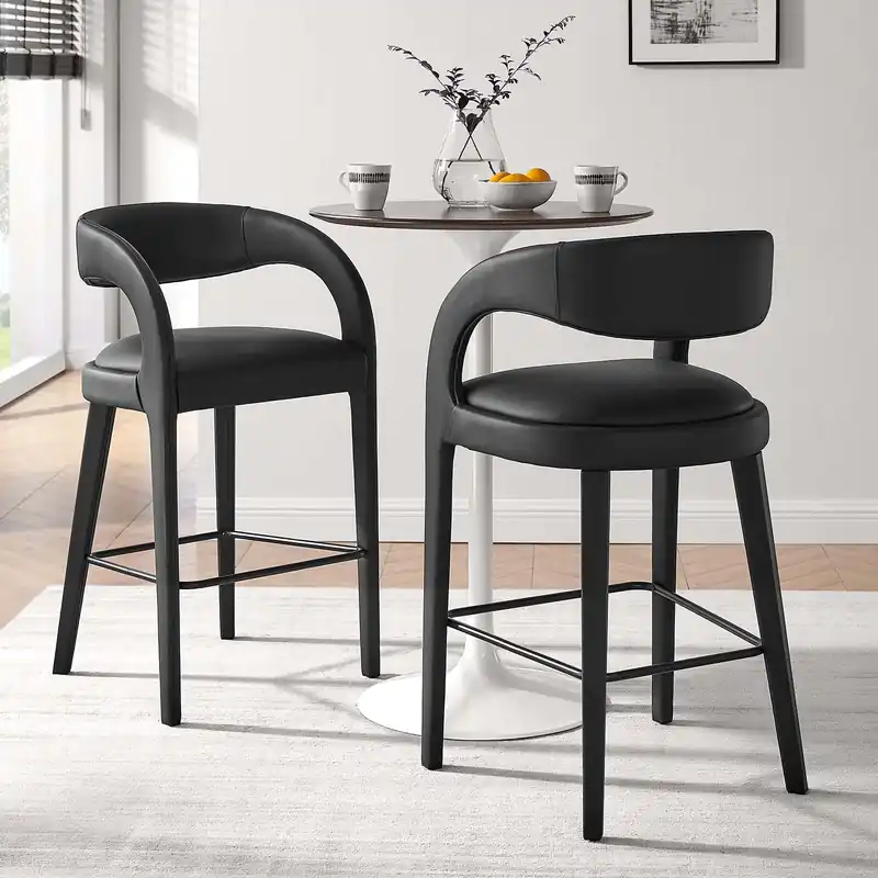 Pinnacle Vegan Leather Bar Stool Set of Two By Modway - EEI-6567 Super Sale