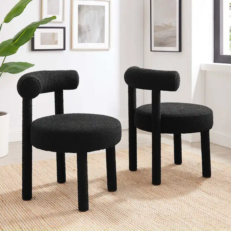 Buy Online Toulouse Boucle Fabric Dining Chair - Set of 2 By Modway - EEI-6705