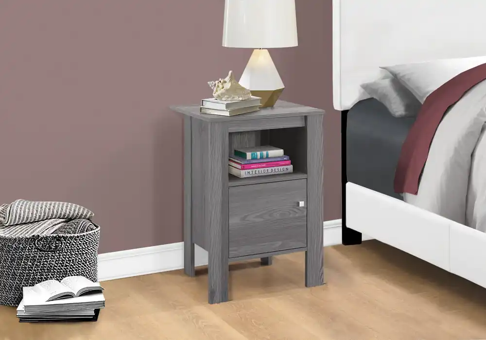 Save Now 24" Gray End Table With Shelf By Homeroots