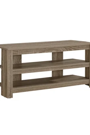 15.5" X 42" X 19.75" Dark Taupe Particle Board Laminate TV Stand By Ho Factory Price