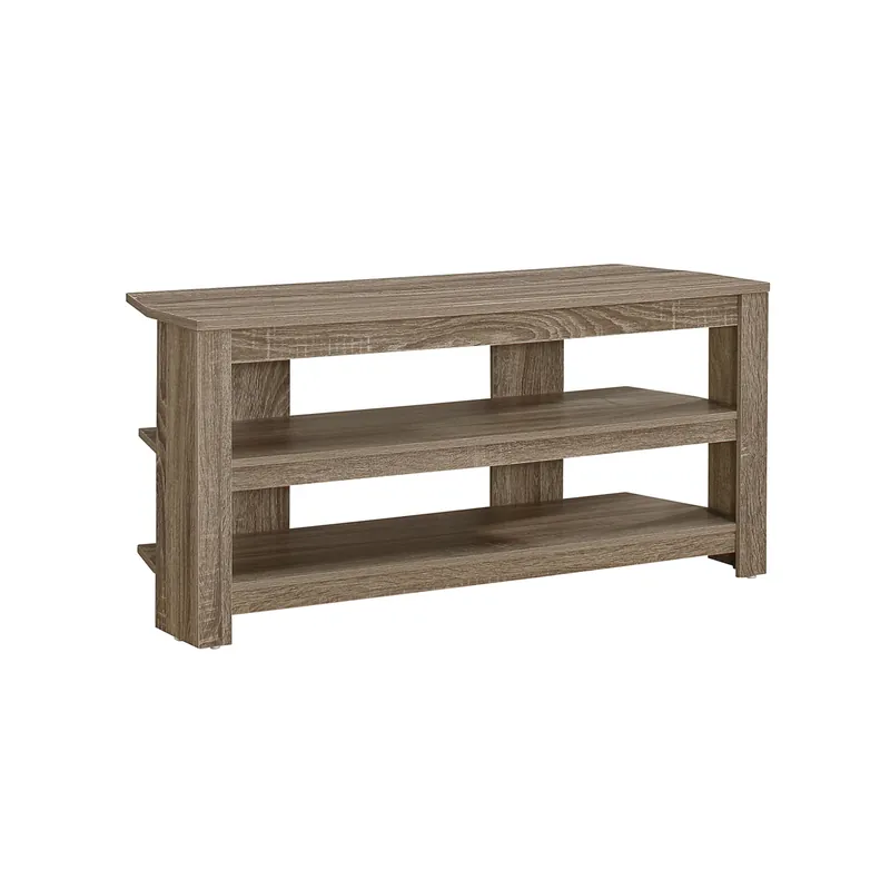 15.5" X 42" X 19.75" Dark Taupe Particle Board Laminate TV Stand By Ho Factory Price