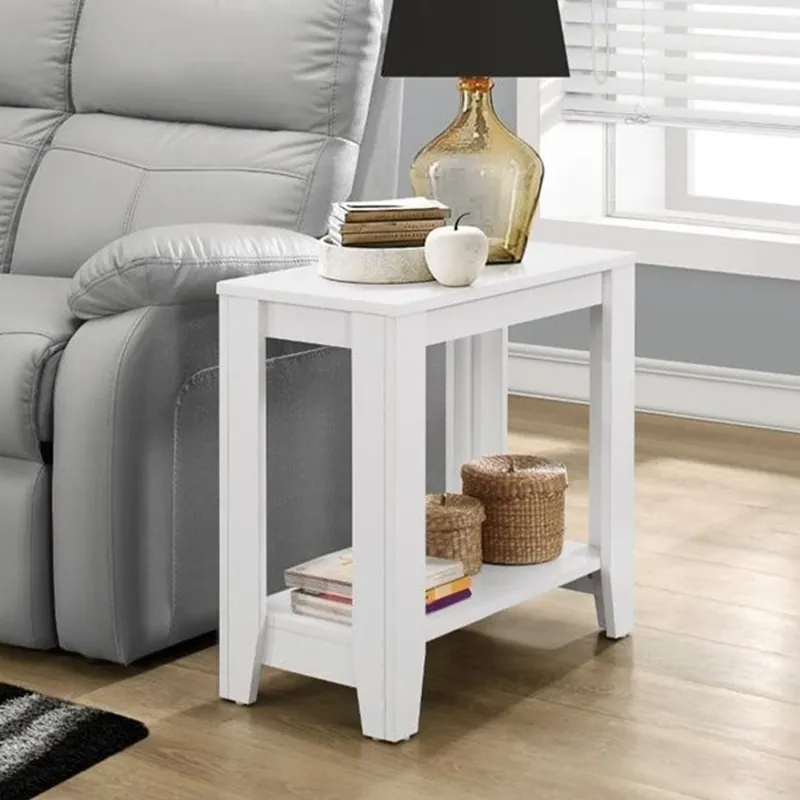 22" White End Table With Shelf By Homeroots Bargain