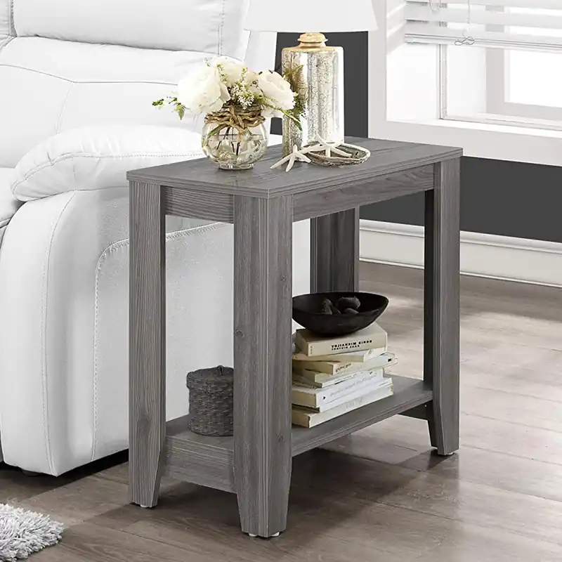 24" Gray Console Table With Storage By Homeroots Price Cut