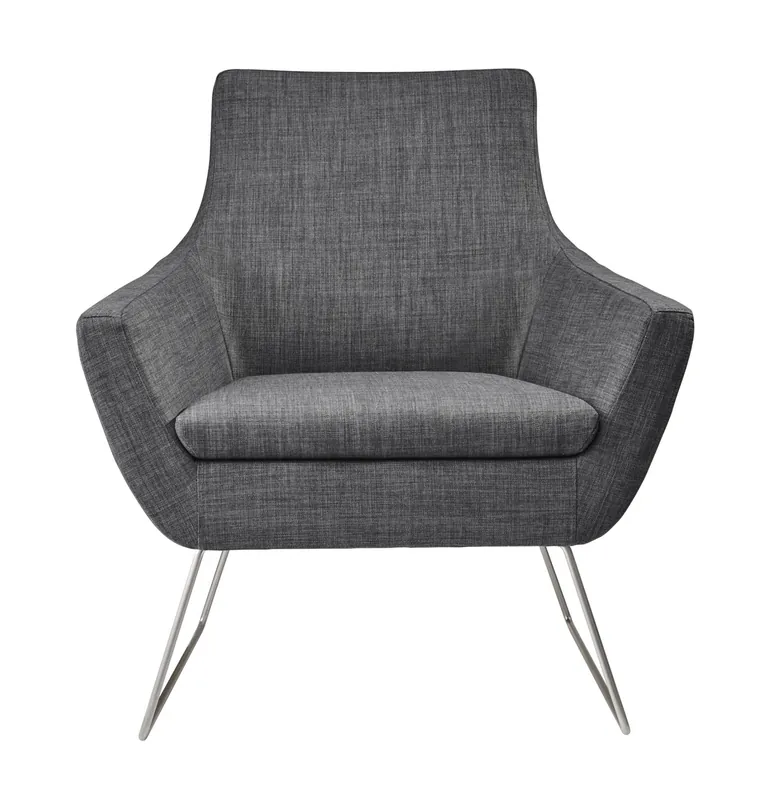 Hot Picks Dark Grey Upholstered Armchair By Homeroots