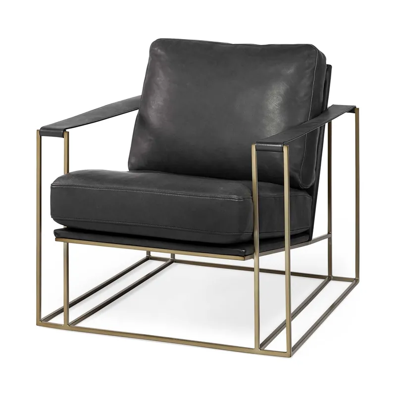 Top Rated 34" Black And Pearl Faux Leather Distressed Arm Chair By Homeroots