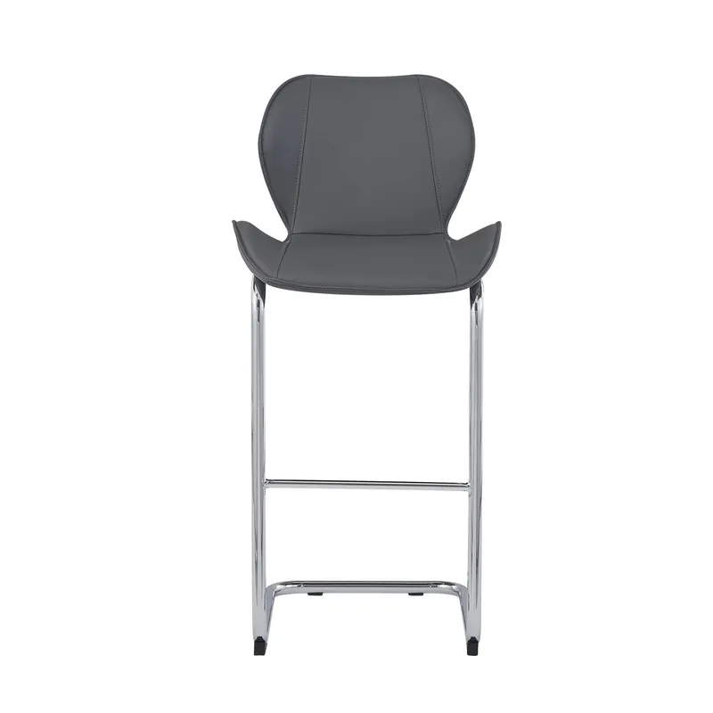 Mega Sale Set Of 4 Modern Grey Barstools With Chrome Legs By Homeroots
