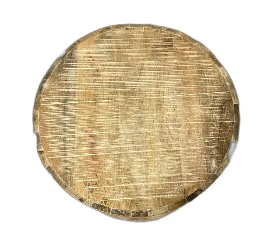 Updated Rustic Round Stump End Table By Homeroots Bargain