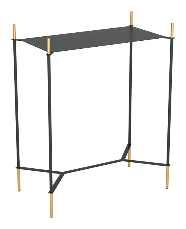 New Arrival Moderna Black and Gold Accent Side Table By Homeroots