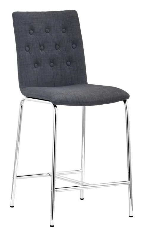 Set Of Two 39" Graphite Low Back Chairs With Footrest By Homeroots Same Day Shipping