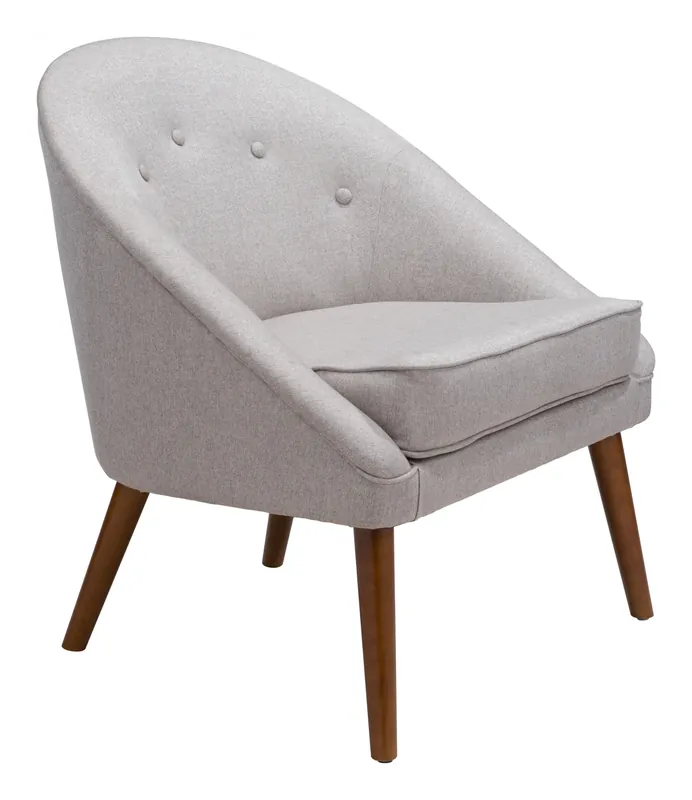 Light Gray Wooden Deep Chair By Homeroots Time-Limited