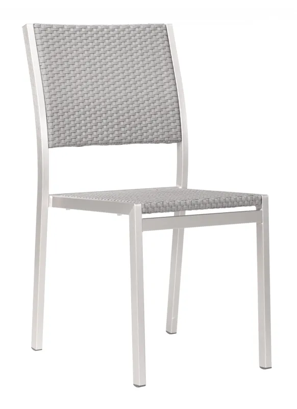 Set Of Two 18" White Aluminum Side Chair By Homeroots Fan Favorite