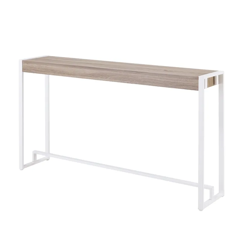 Super Sale 54" Gray Brown and White Sled Console Table By Homeroots