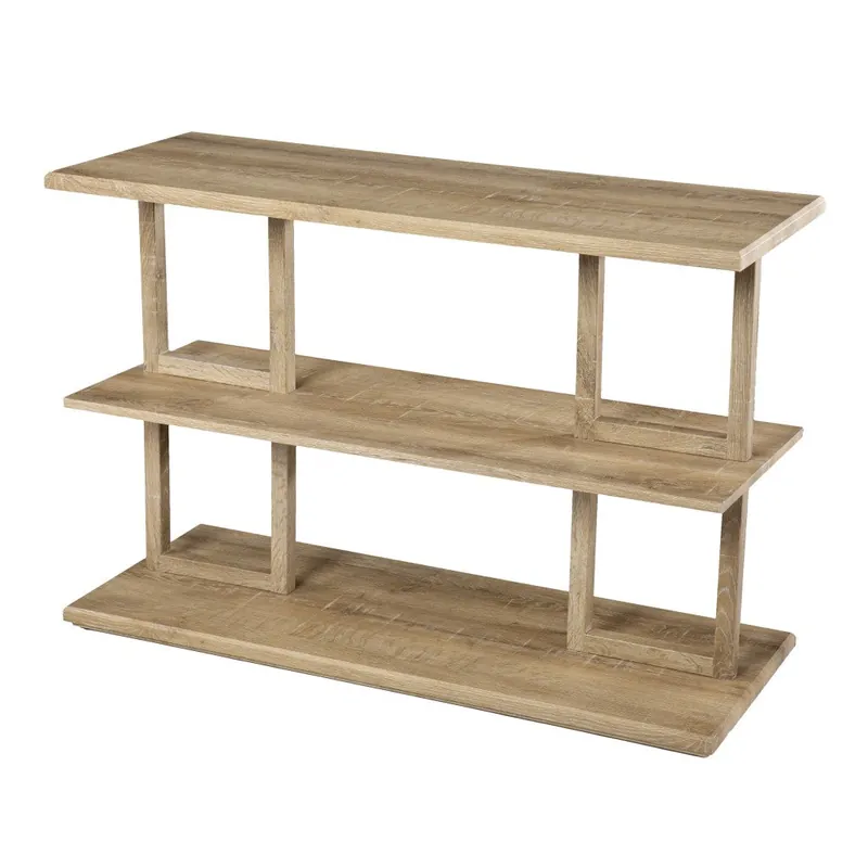 42" Natural Floor Shelf Console Table With Storage By Homeroots Free Delivery
