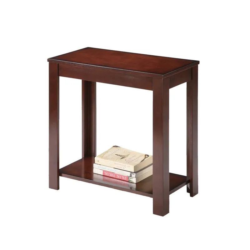 24" Brown End Table With Shelf By Homeroots Wholesale