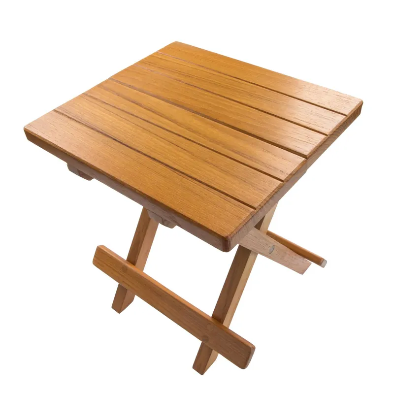 Crafted 12" Brown Solid Wood Square End Table By Homeroots