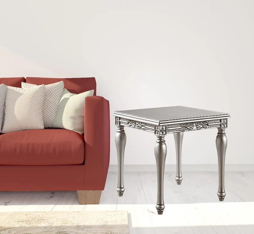 28" Platinum Manufactured Wood Square End Table By Homeroots Grab Now