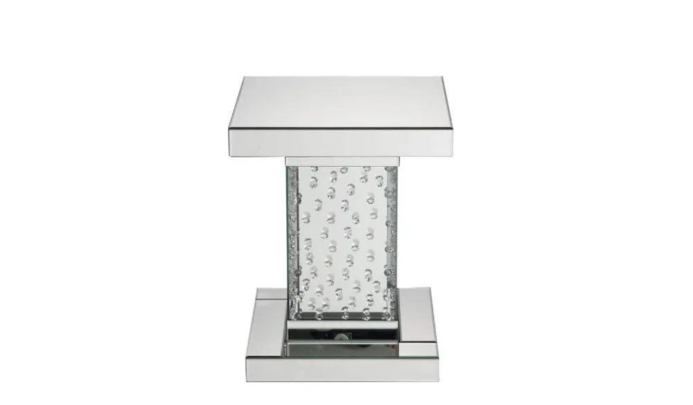 Trusted Brand 20" Mirrored Mirrored And Manufactured Wood Square End Table By Homero