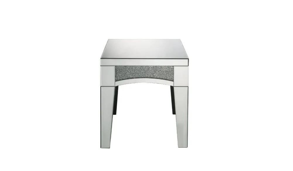 24" Silver Mirrored And Manufactured Wood Square End Table By Homeroot Seasonal Sale